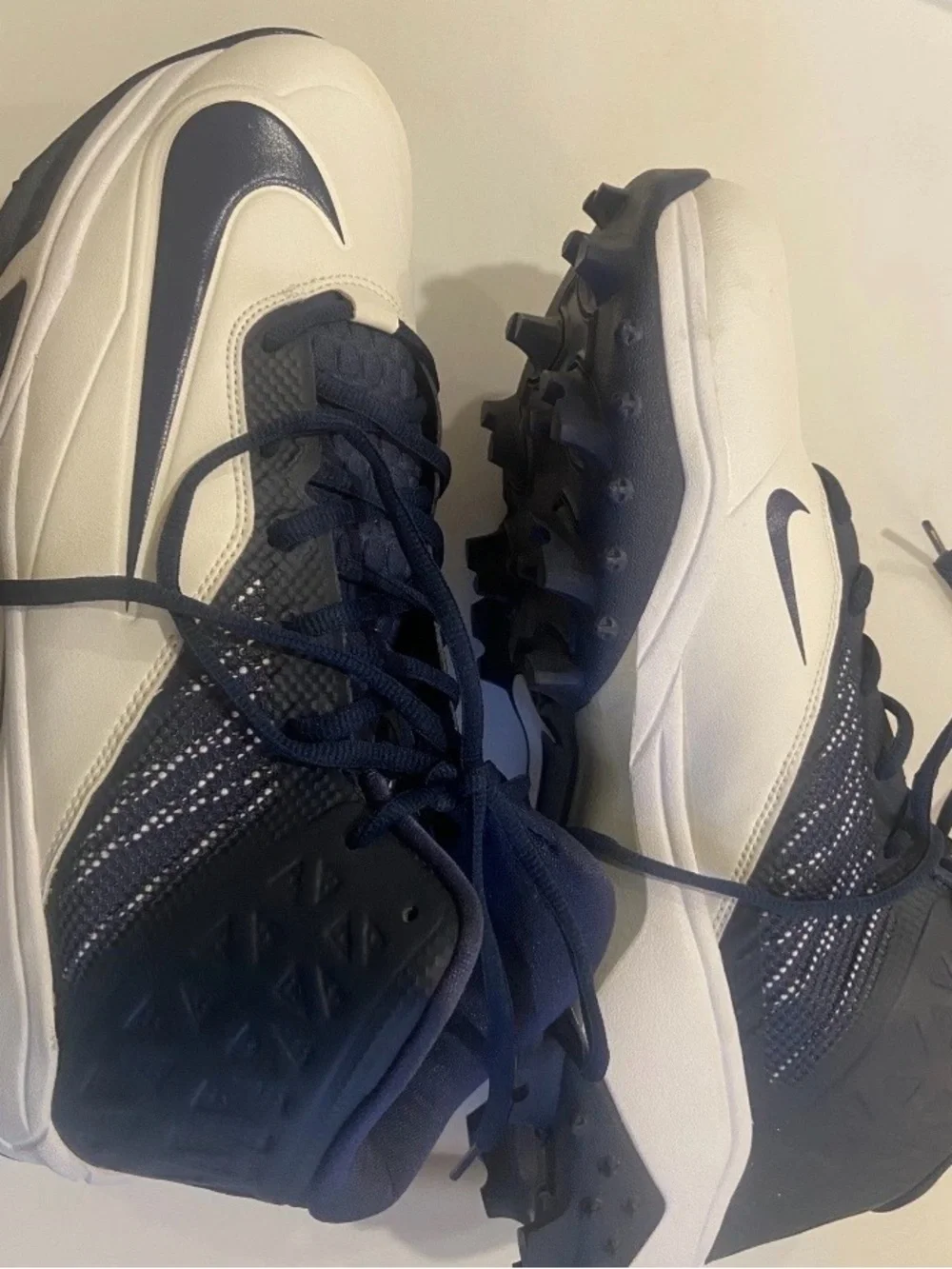 Nike Zoom Code Elite Pro Shark Navy White Football Cleats Men’s 12 Wide 604619